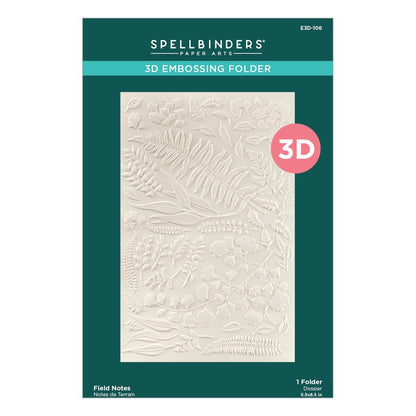 Spellbinders Field Notes 3D Embossing Folder - CraftSource Market: Craft Supplies & Kits Spellbinders > Embossing > Floral > Craft Embossing Folder