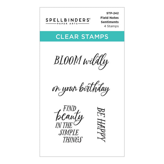 Spellbinders Field Notes Sentiments Stamp Set - CraftSource Market: Craft Supplies & Kits Spellbinders > Kits > Birthday > Craft Kit