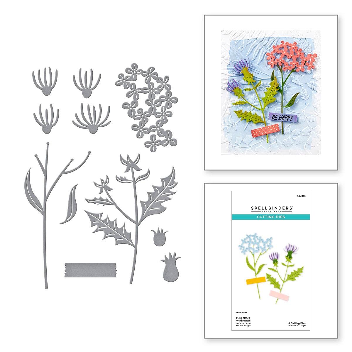 Spellbinders Field Notes Wildflowers Die Set - CraftSource Market: Craft Supplies & Kits Spellbinders > Dies > Floral > Craft Die Set