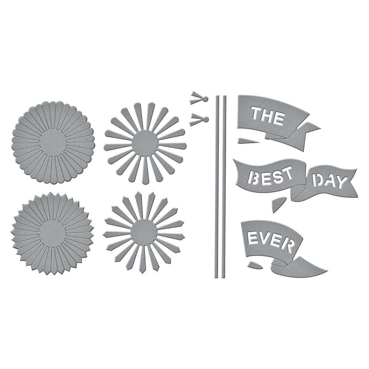 Spellbinders Flags & Banners Die Set from the Say Cheese Classic Mouse - CraftSource Market: Craft Supplies & Kits Spellbinders > Dies > Birthday > Craft Die Set
