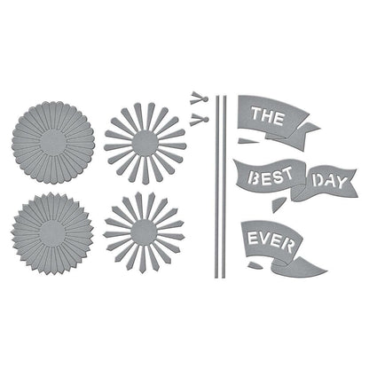 Spellbinders Flags & Banners Die Set from the Say Cheese Classic Mouse - CraftSource Market: Craft Supplies & Kits Spellbinders > Dies > Birthday > Craft Die Set