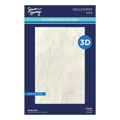 Spellbinders Flying Kites 3D Embossing Folder by Simon Hurley - CraftSource Market: Craft Supplies & Kits Spellbinders > Embossing > Spring > Craft Embossing Folder