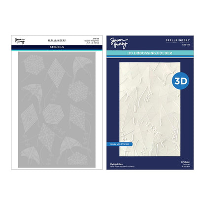 Spellbinders Flying Kites 3D Folder & Stencil Bundle - CraftSource Market: Craft Supplies & Kits Spellbinders > Bundles > General > Craft Bundle