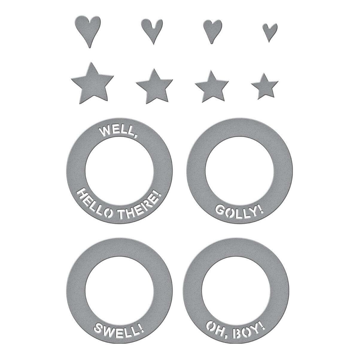 Spellbinders Frame & Sentiments Die Set - CraftSource Market: Craft Supplies & Kits Spellbinders > Dies > General > Craft Die Set
