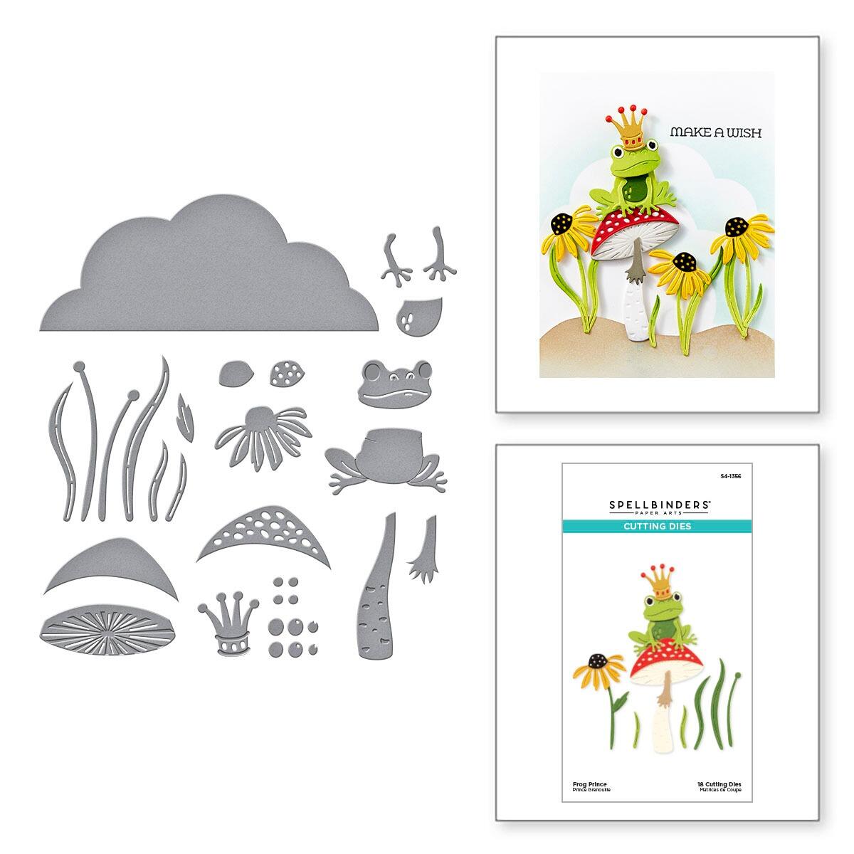 Spellbinders Frog Prince Die Set - CraftSource Market: Craft Supplies & Kits Spellbinders > Stencils > Floral > Craft Stencil