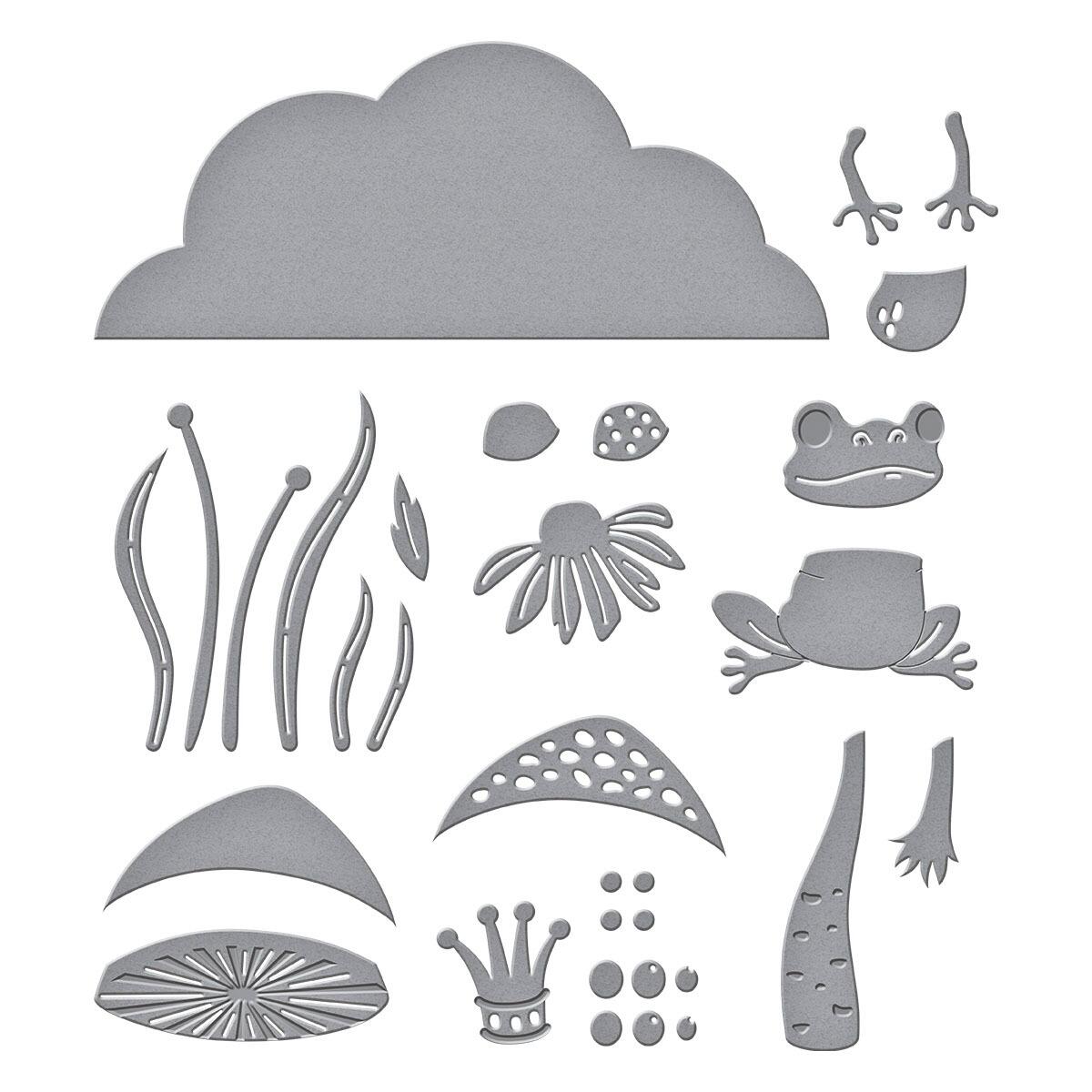 Spellbinders Frog Prince Die Set - CraftSource Market: Craft Supplies & Kits Spellbinders > Stencils > Floral > Craft Stencil