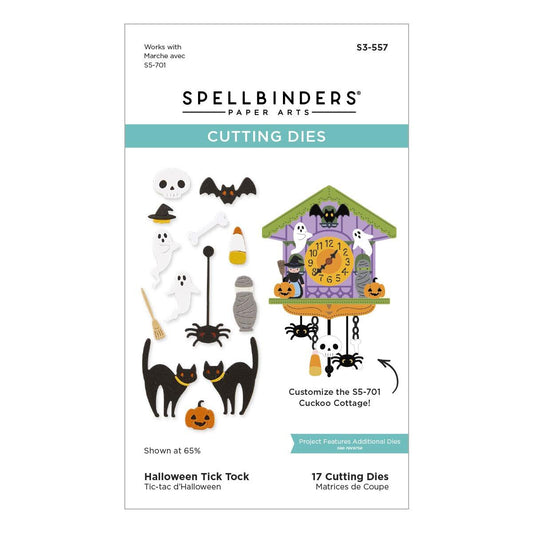 Spellbinders Halloween Tick Tock Die Set - CraftSource Market: Craft Supplies & Kits Spellbinders > Dies > Halloween > Craft Die Set