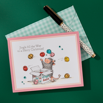 Spellbinders Jingle Bell Wishes Cling Rubber Stamp Set - CraftSource Market: Craft Supplies & Kits Spellbinders > Stamps > Christmas > Craft Stamp Set