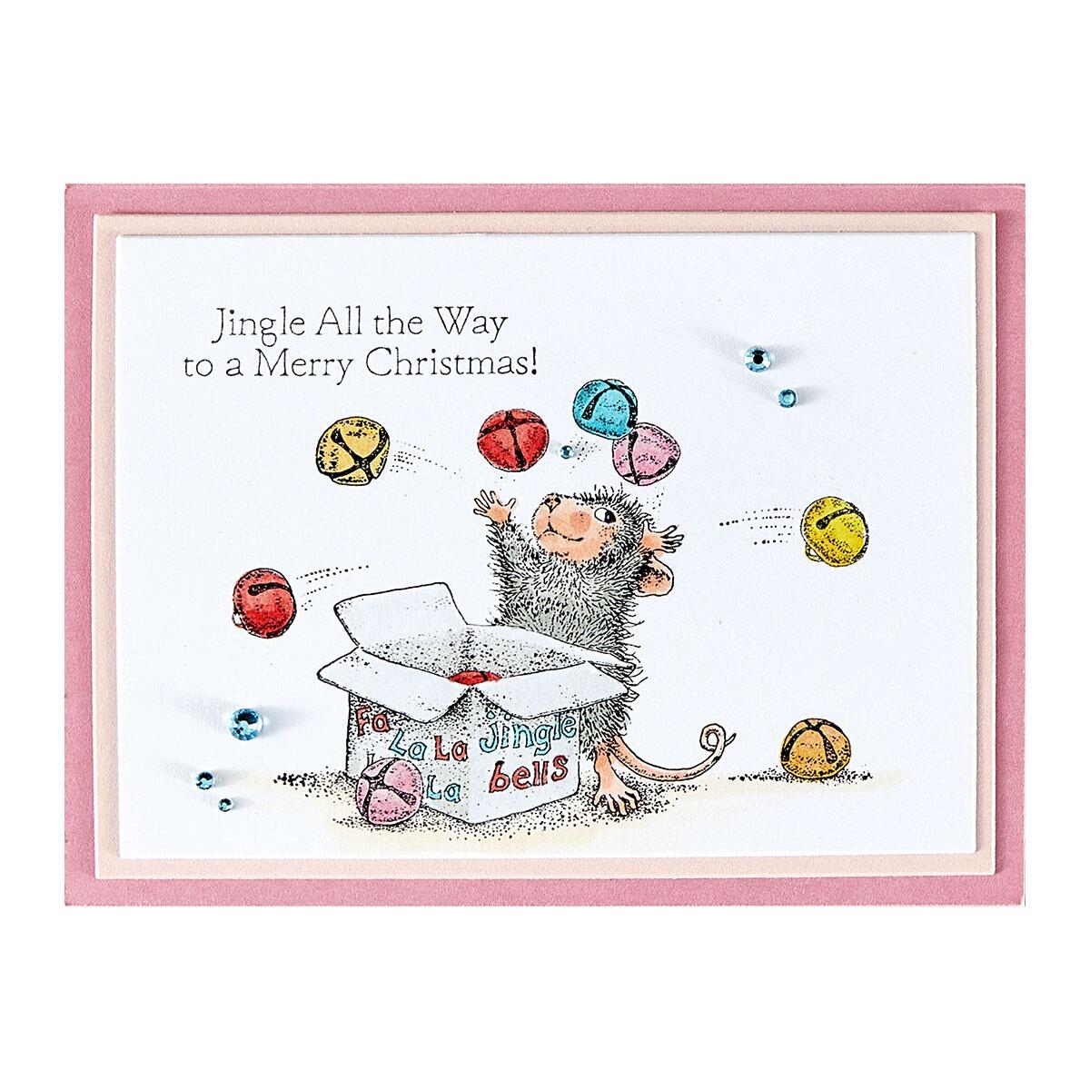Spellbinders Jingle Bell Wishes Cling Rubber Stamp Set - CraftSource Market: Craft Supplies & Kits Spellbinders > Stamps > Christmas > Craft Stamp Set