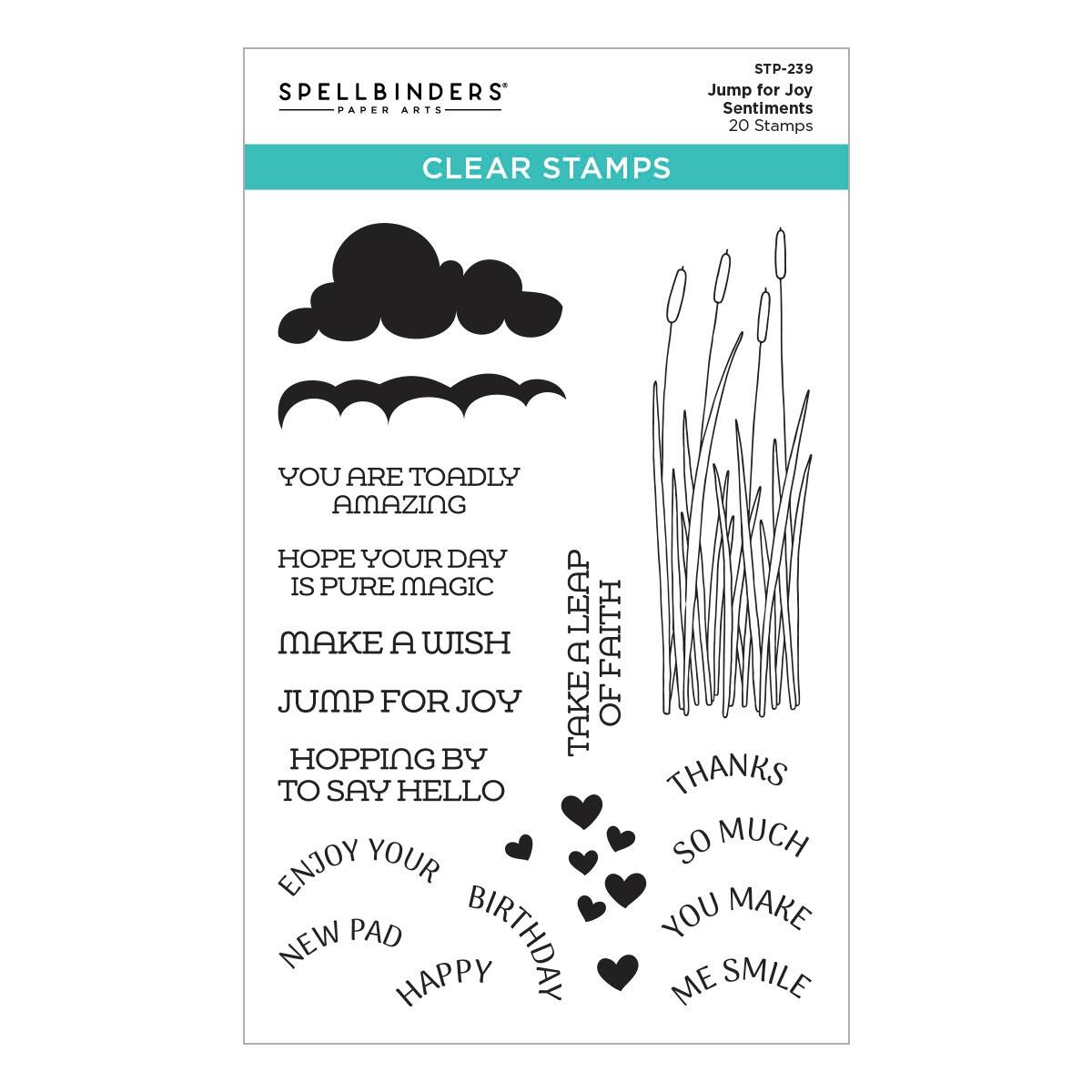 Spellbinders Jump for Joy Sentiments Stamp Set - CraftSource Market: Craft Supplies & Kits Spellbinders > Kits > Birthday > Craft Kit