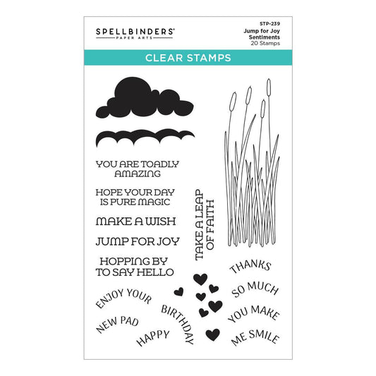 Spellbinders Jump for Joy Sentiments Stamp Set - CraftSource Market: Craft Supplies & Kits Spellbinders > Kits > Birthday > Craft Kit
