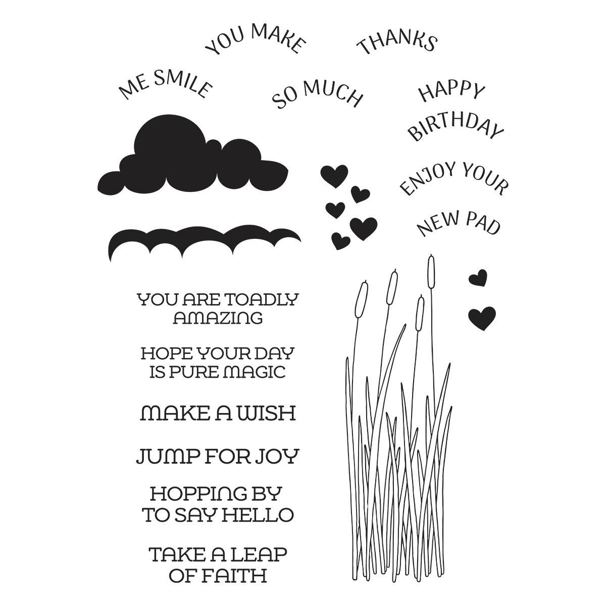 Spellbinders Jump for Joy Sentiments Stamp Set - CraftSource Market: Craft Supplies & Kits Spellbinders > Kits > Birthday > Craft Kit