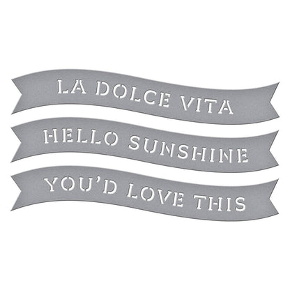 Spellbinders La Dolce Vita Banners Die Set - CraftSource Market: Craft Supplies & Kits Spellbinders > Dies > Birthday > Craft Die Set