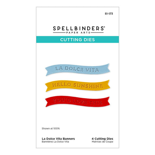 Spellbinders La Dolce Vita Banners Die Set - CraftSource Market: Craft Supplies & Kits Spellbinders > Dies > Birthday > Craft Die Set