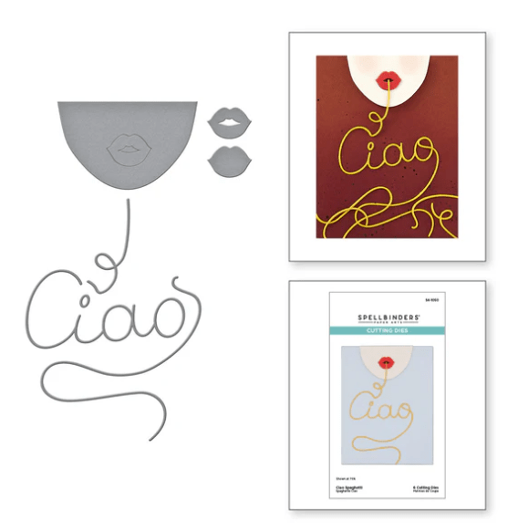 Spellbinders La Dolce Vita Ciao Spaghetti Die Set - CraftSource Market: Craft Supplies & Kits Spellbinders > Dies > Summer > Craft Die Set