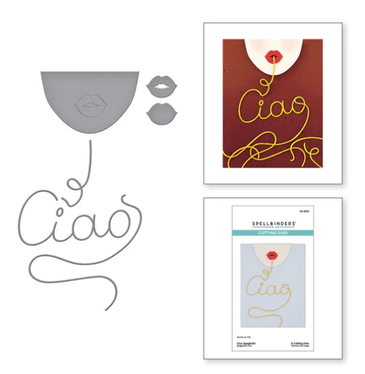 Spellbinders La Dolce Vita Ciao Spaghetti Die Set - CraftSource Market: Craft Supplies & Kits Spellbinders > Dies > Summer > Craft Die Set