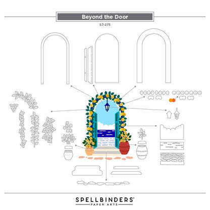 Spellbinders La Dolce Vita Collection Beyond the Door Die Set - CraftSource Market: Craft Supplies & Kits Spellbinders > Dies > General > Craft Die Set