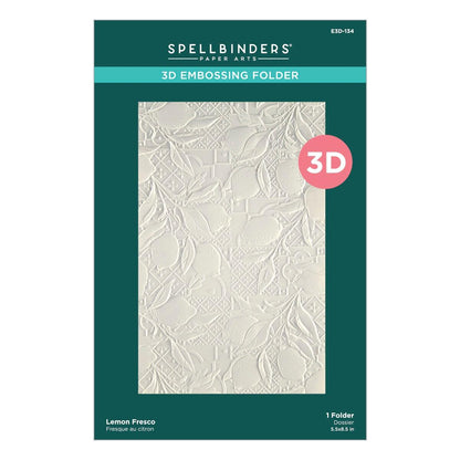 Spellbinders La Dolce Vita Lemon Fresco 3D Embossing Folder - CraftSource Market: Craft Supplies & Kits Spellbinders > Embossing > Summer > Craft Embossing Folder