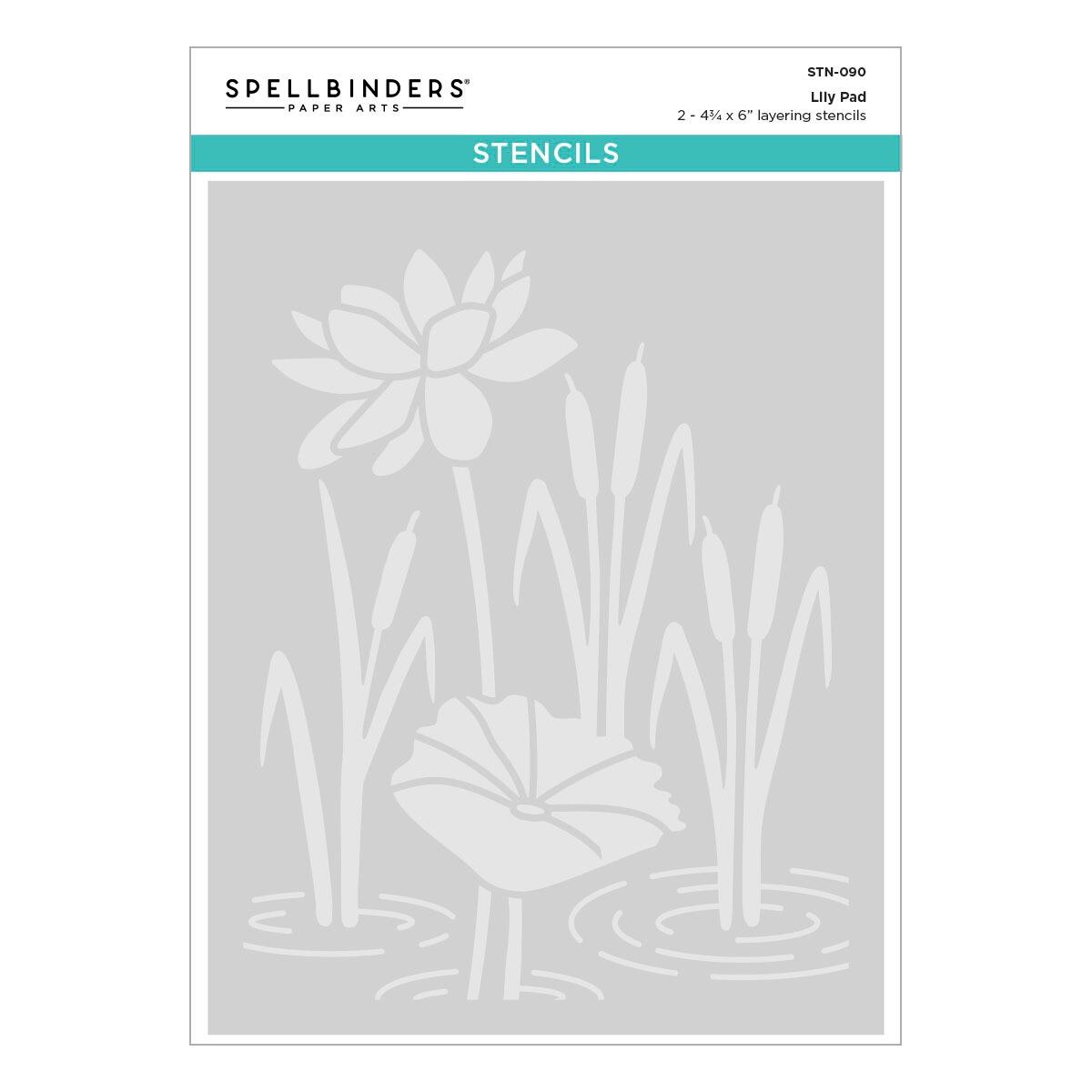 Spellbinders Lily Pad Stencil - CraftSource Market: Craft Supplies & Kits Spellbinders > Stencils > Floral > Craft Stencil