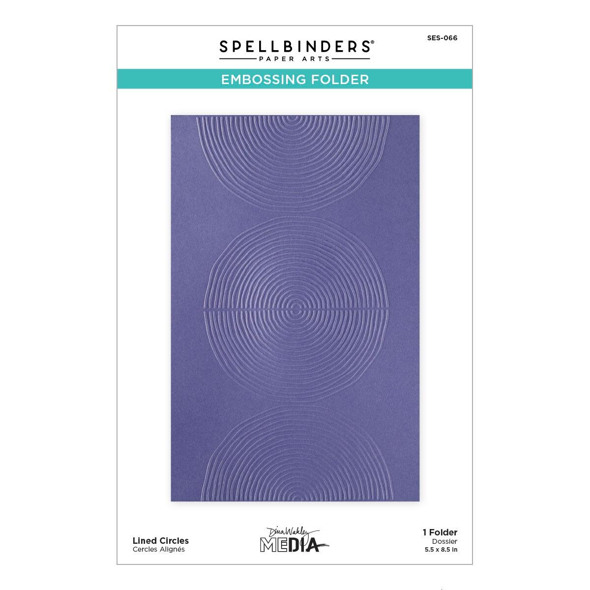 Spellbinders Lined Circles Embossing Folder by Dina Wakley - CraftSource Market: Craft Supplies & Kits Spellbinders > Embossing > Floral > Craft Embossing Folder