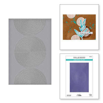 Spellbinders Lined Circles Embossing Folder by Dina Wakley - CraftSource Market: Craft Supplies & Kits Spellbinders > Embossing > Floral > Craft Embossing Folder