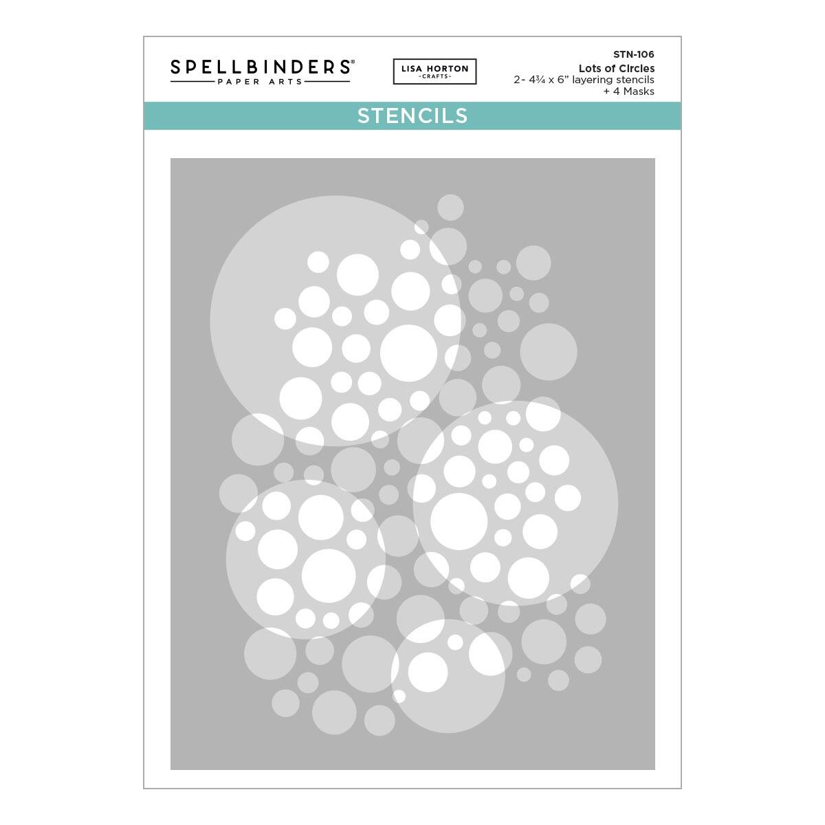 Spellbinders Lots of Circles Stencils - CraftSource Market: Craft Supplies & Kits Spellbinders > Stencils > Christmas > Craft Stencil