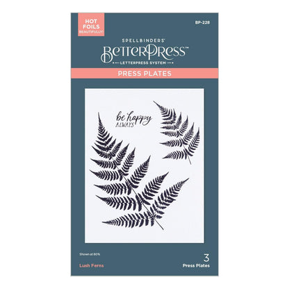 Spellbinders Lush Ferns BetterPress Plate - CraftSource Market: Craft Supplies & Kits Spellbinders > Letterpress > Music > Craft Press Plate