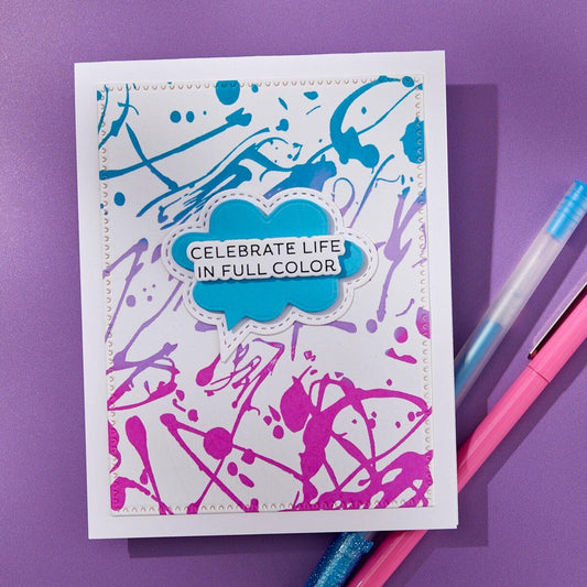 Spellbinders Memo Splatter BetterPress Plate - CraftSource Market: Craft Supplies & Kits Spellbinders > Letterpress > General > Craft Press Plate