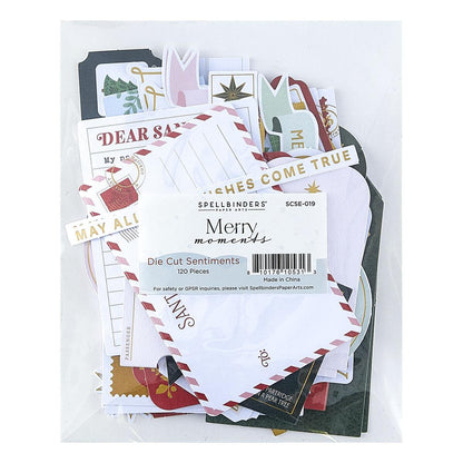 Spellbinders Merry Moments Die Cut Sentiments - CraftSource Market: Craft Supplies & Kits Spellbinders > Embellishments > Christmas > Craft Embellishments