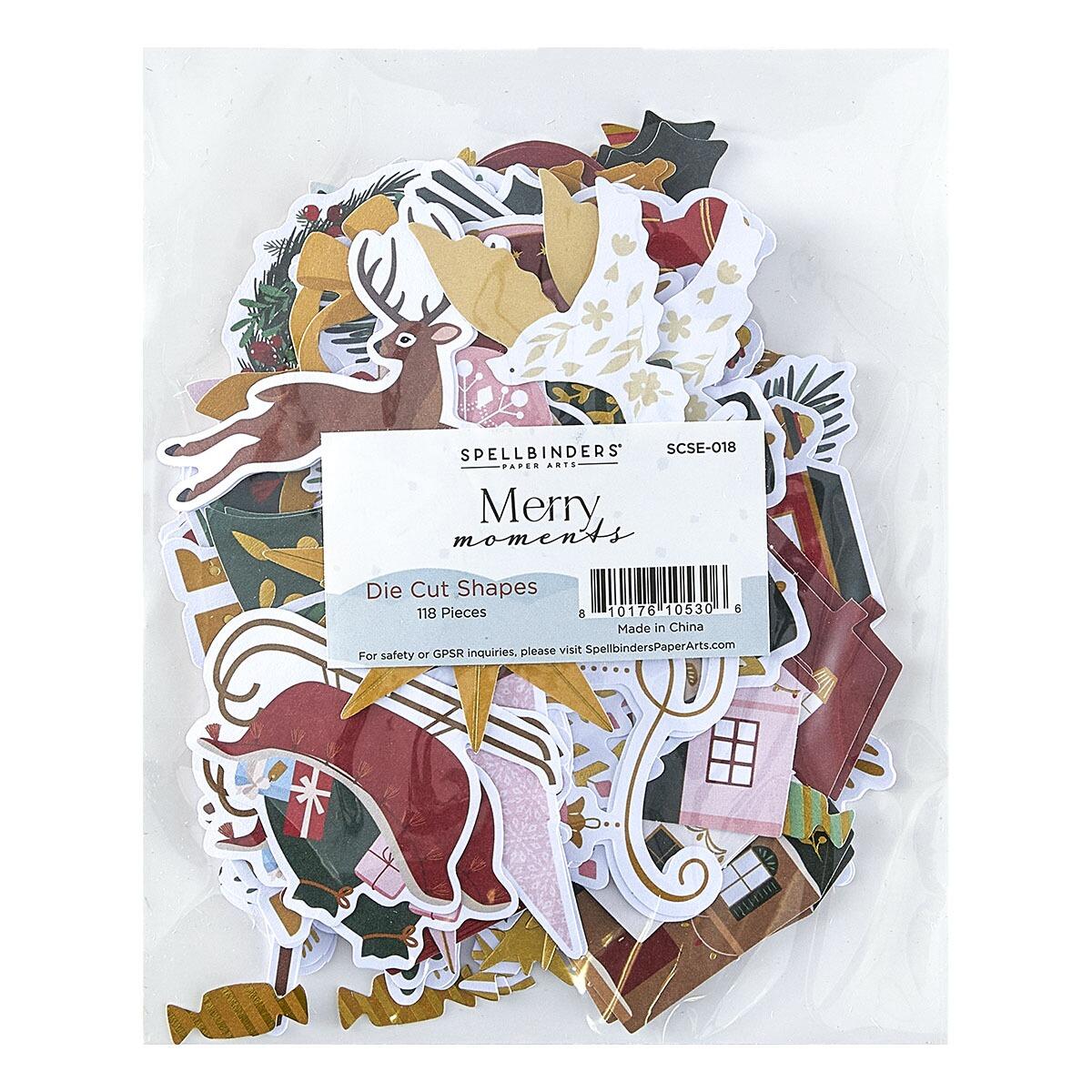 Spellbinders Merry Moments Die Cut Shapes - CraftSource Market: Craft Supplies & Kits Spellbinders > Embellishments > Christmas > Craft Embellishments
