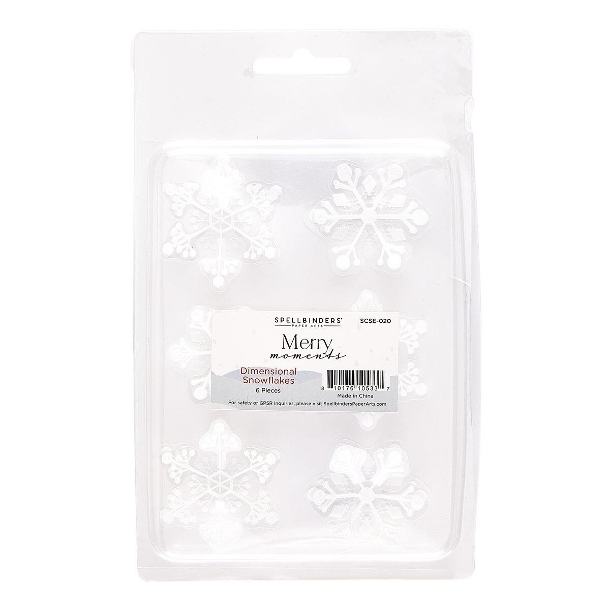 Spellbinders Merry Moments Dimensional Snowflakes - CraftSource Market: Craft Supplies & Kits Spellbinders > Embellishments > Christmas > Craft Embellishments