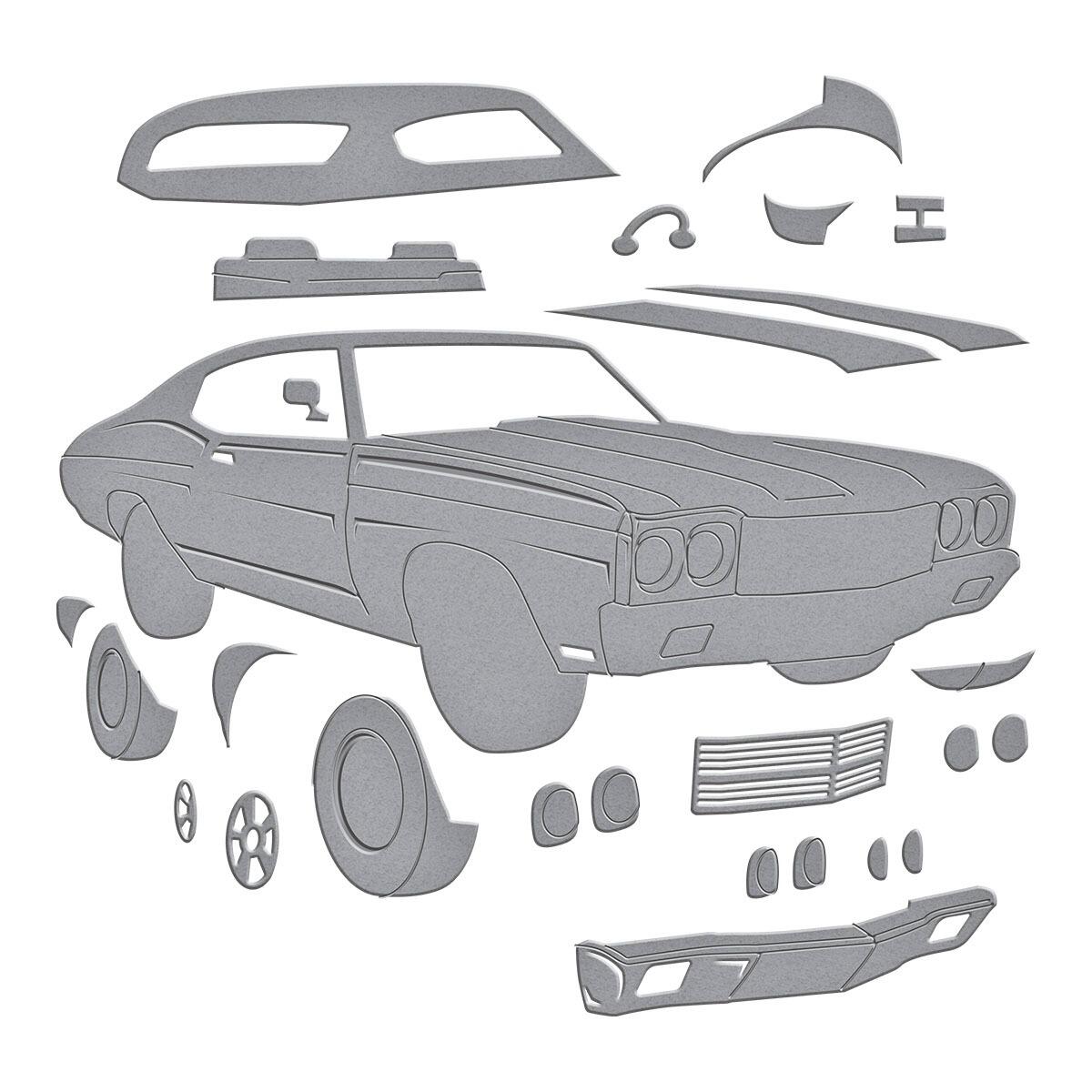 Spellbinders Muscle Car Die Set - CraftSource Market: Craft Supplies & Kits Spellbinders > Dies > General > Craft Die Set