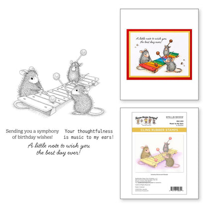 Spellbinders Music to My Ears Cling Rubber Stamp Set - CraftSource Market: Craft Supplies & Kits Spellbinders > Kits > Birthday > Craft Kit