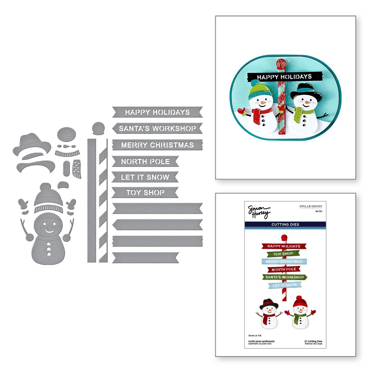Spellbinders North Pole Sentiments Die Set - CraftSource Market: Craft Supplies & Kits Spellbinders > Dies > Christmas > Craft Die Set