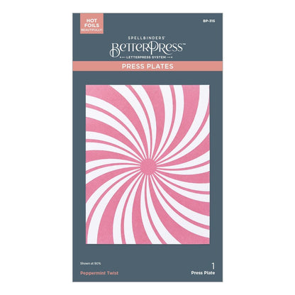 Spellbinders Peppermint Twist BetterPress Plate - CraftSource Market: Craft Supplies & Kits Spellbinders > Letterpress > Christmas > Craft Press Plate