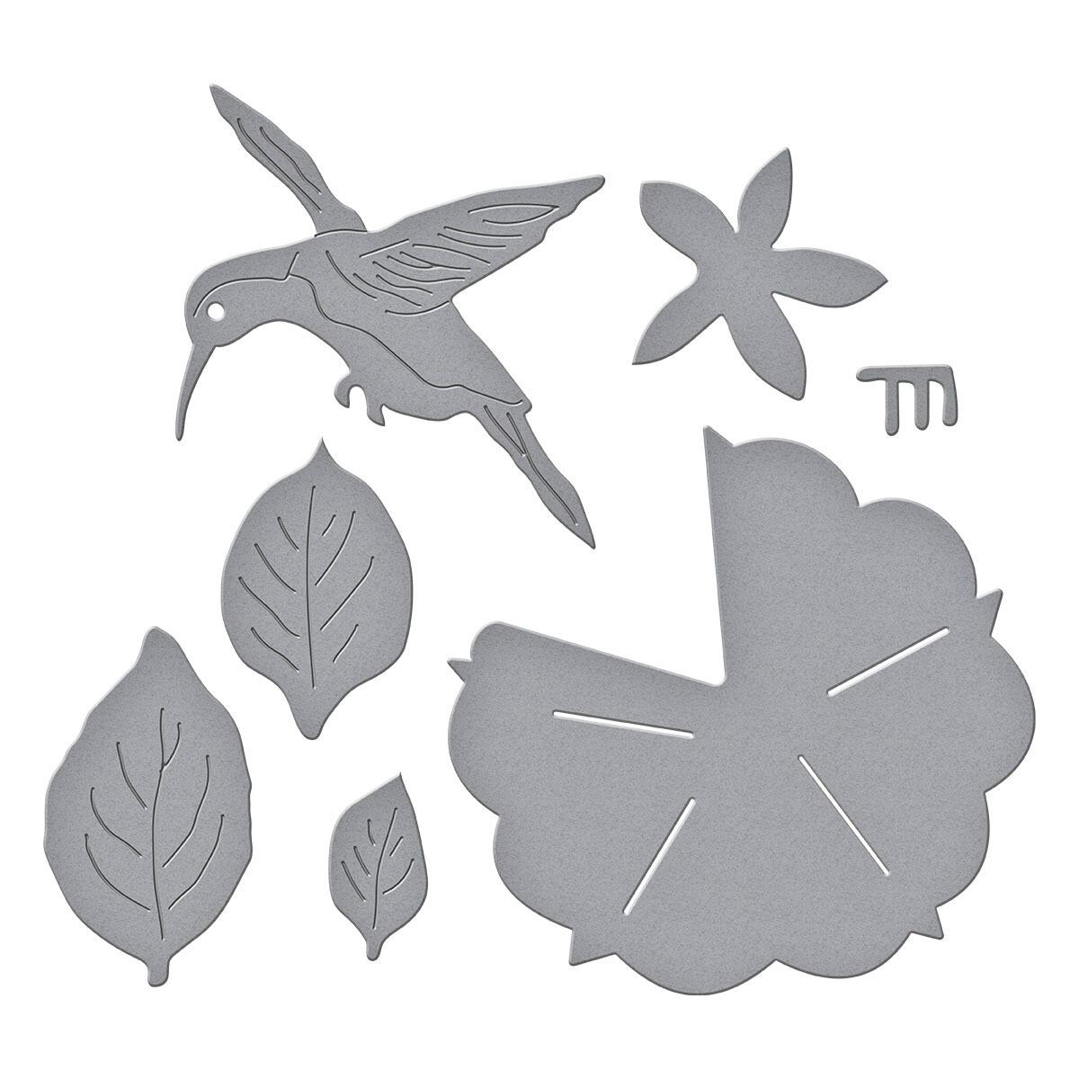 Spellbinders Petunia and Hummingbird Die Set - CraftSource Market: Craft Supplies & Kits Spellbinders > Dies > Summer > Craft Die Set