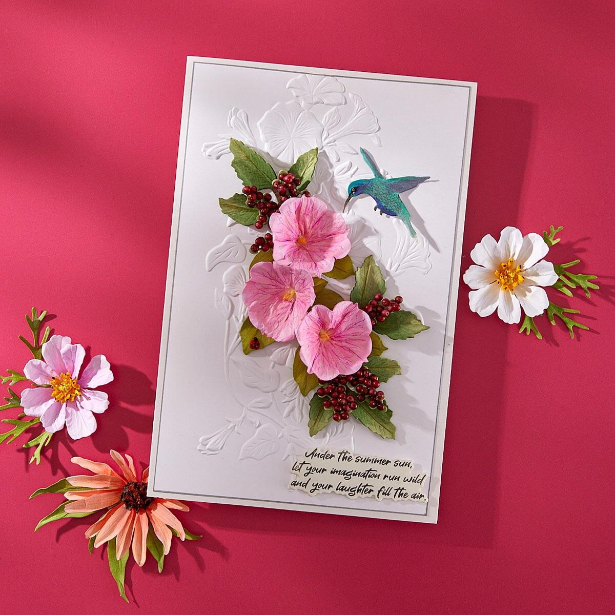 Spellbinders Petunia and Hummingbird Die Set - CraftSource Market: Craft Supplies & Kits Spellbinders > Dies > Summer > Craft Die Set