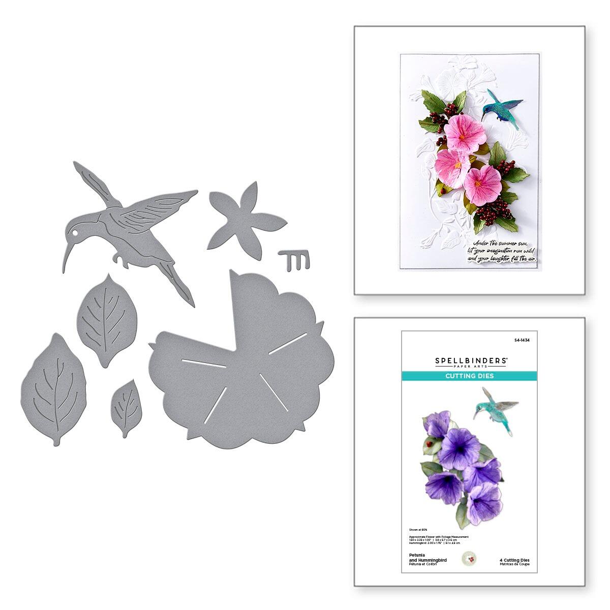 Spellbinders Petunia and Hummingbird Die Set - CraftSource Market: Craft Supplies & Kits Spellbinders > Dies > Summer > Craft Die Set