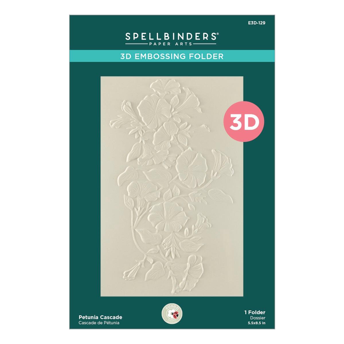 Spellbinders Petunia Cascade 3D Embossing Folder â€“ Summer Solstice Garden - CraftSource Market: Craft Supplies & Kits Spellbinders > Embossing > Spring > Craft Embossing Folder