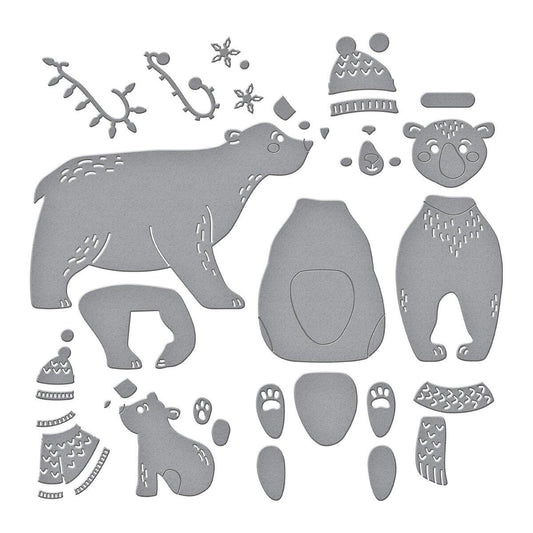 Spellbinders Polar Bear Pals Die Set - CraftSource Market: Craft Supplies & Kits Spellbinders > Dies > Christmas > Craft Die Set