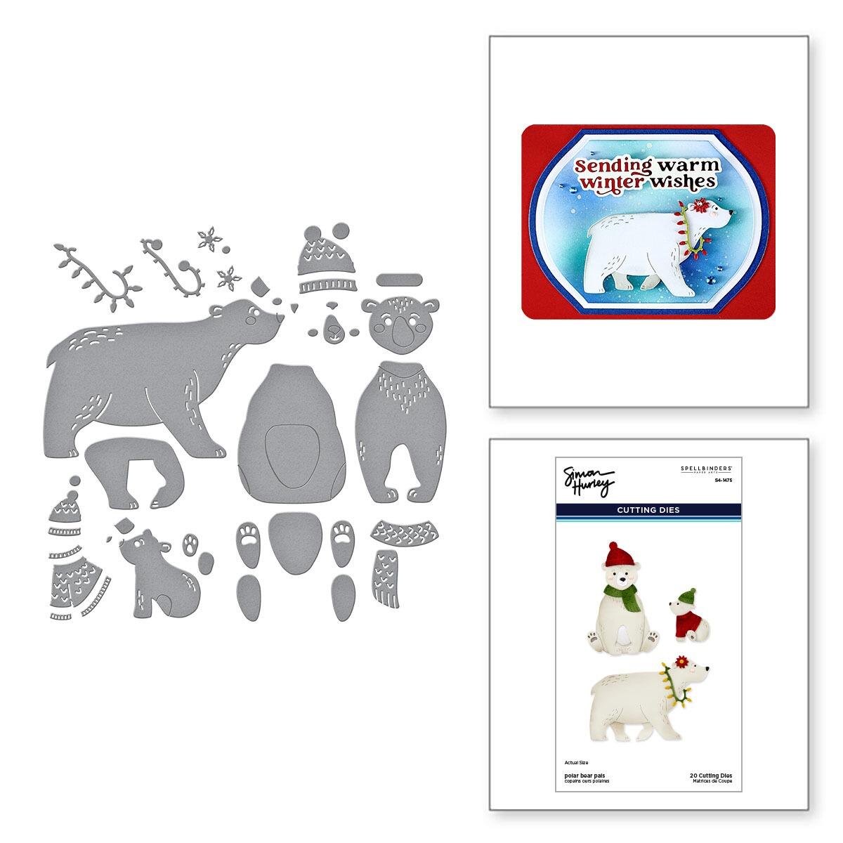 Spellbinders Polar Bear Pals Die Set - CraftSource Market: Craft Supplies & Kits Spellbinders > Dies > Christmas > Craft Die Set
