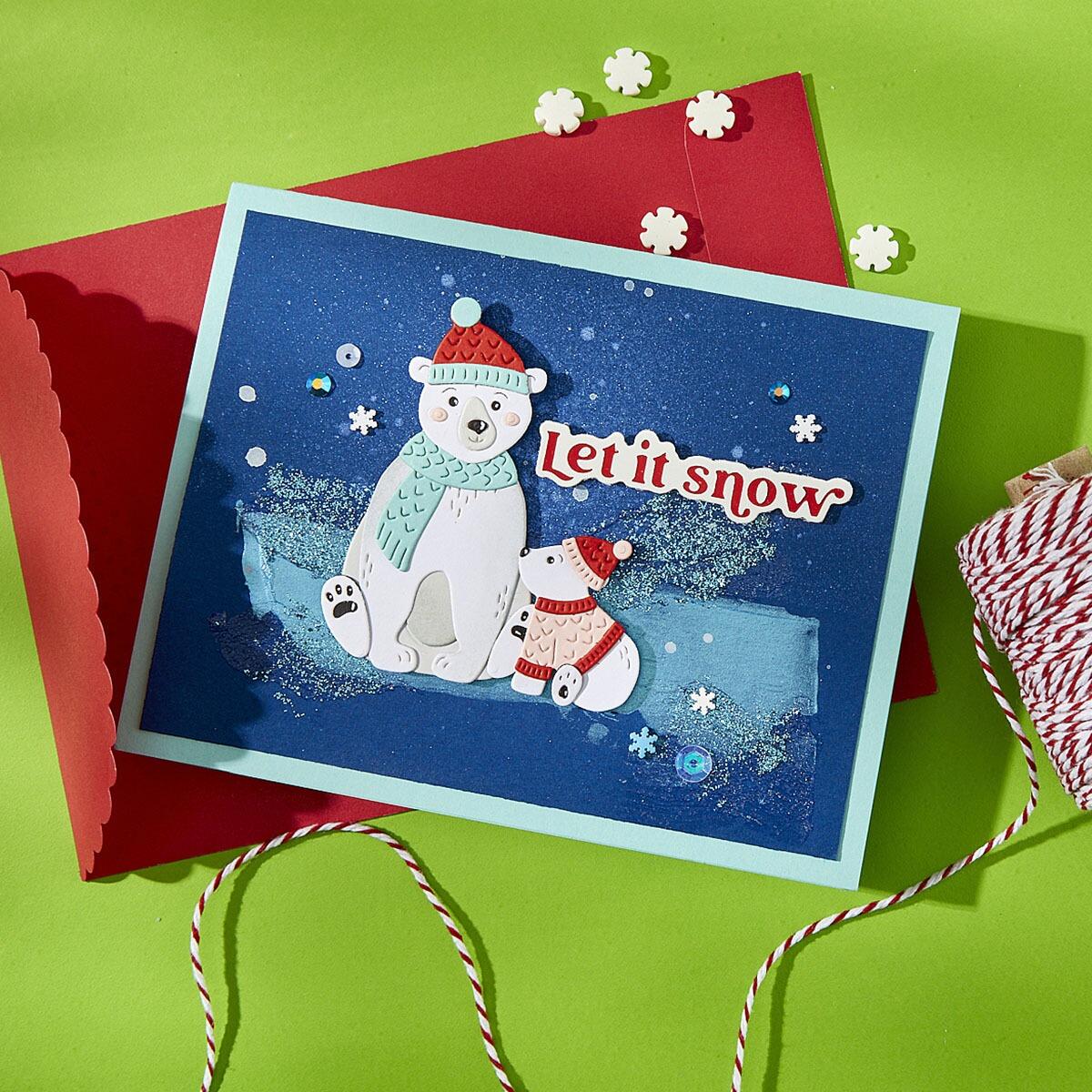 Spellbinders Polar Bear Pals Die Set - CraftSource Market: Craft Supplies & Kits Spellbinders > Dies > Christmas > Craft Die Set