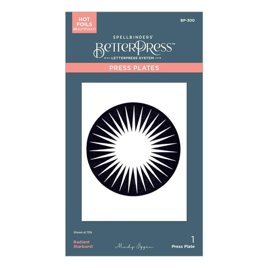 Spellbinders Radiant Starburst BetterPress Plate - CraftSource Market: Craft Supplies & Kits Spellbinders > Letterpress > General > Craft Press Plate