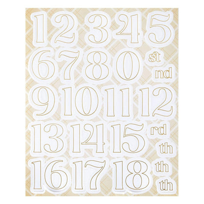 Spellbinders Rosie's Studio Peppermint Twist Cardstock Number Stickers - CraftSource Market: Craft Supplies & Kits Spellbinders > Embellishments > Christmas > Craft Embellishments
