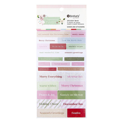 Spellbinders Rosie's Studio Peppermint Twist Sticker Book - CraftSource Market: Craft Supplies & Kits Spellbinders > Books > Christmas > Craft Book