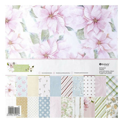 Spellbinders Rosie's Studio Peppermint TwistÂ Designer Paper Pad - CraftSource Market: Craft Supplies & Kits Spellbinders > Paper & Card > Christmas > Craft Paper Pack