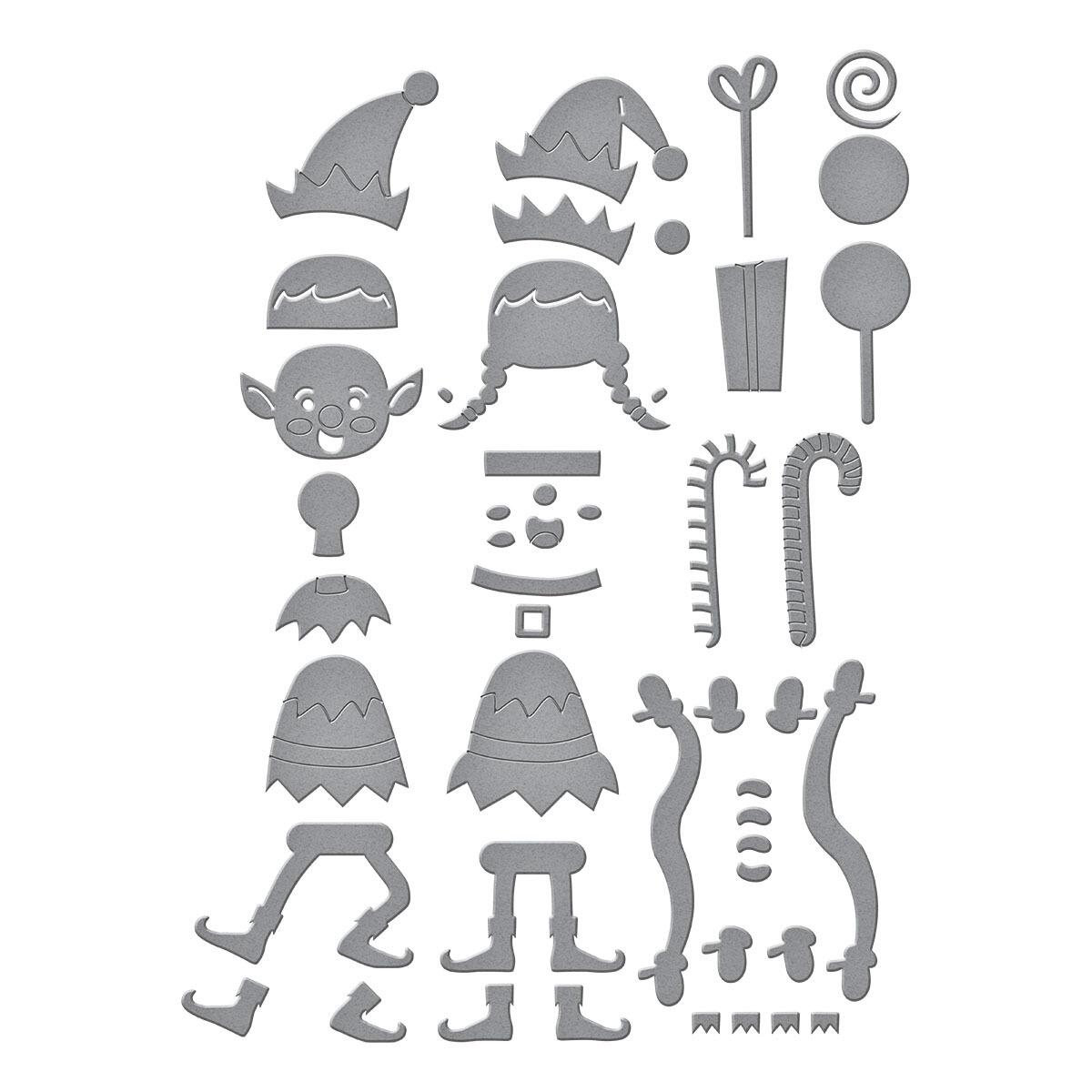 Spellbinders Santa's Elves Die Set - CraftSource Market: Craft Supplies & Kits Spellbinders > Dies > Christmas > Craft Die Set