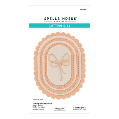 Spellbinders Scallop and Stitched Edge Ovals Die Set - CraftSource Market: Craft Supplies & Kits Spellbinders > Dies > Floral > Craft Die Set