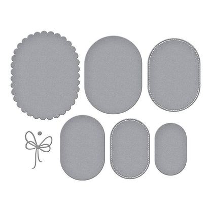 Spellbinders Scallop and Stitched Edge Ovals Die Set - CraftSource Market: Craft Supplies & Kits Spellbinders > Dies > Floral > Craft Die Set