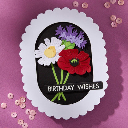 Spellbinders Scallop and Stitched Edge Ovals Die Set - CraftSource Market: Craft Supplies & Kits Spellbinders > Dies > Floral > Craft Die Set